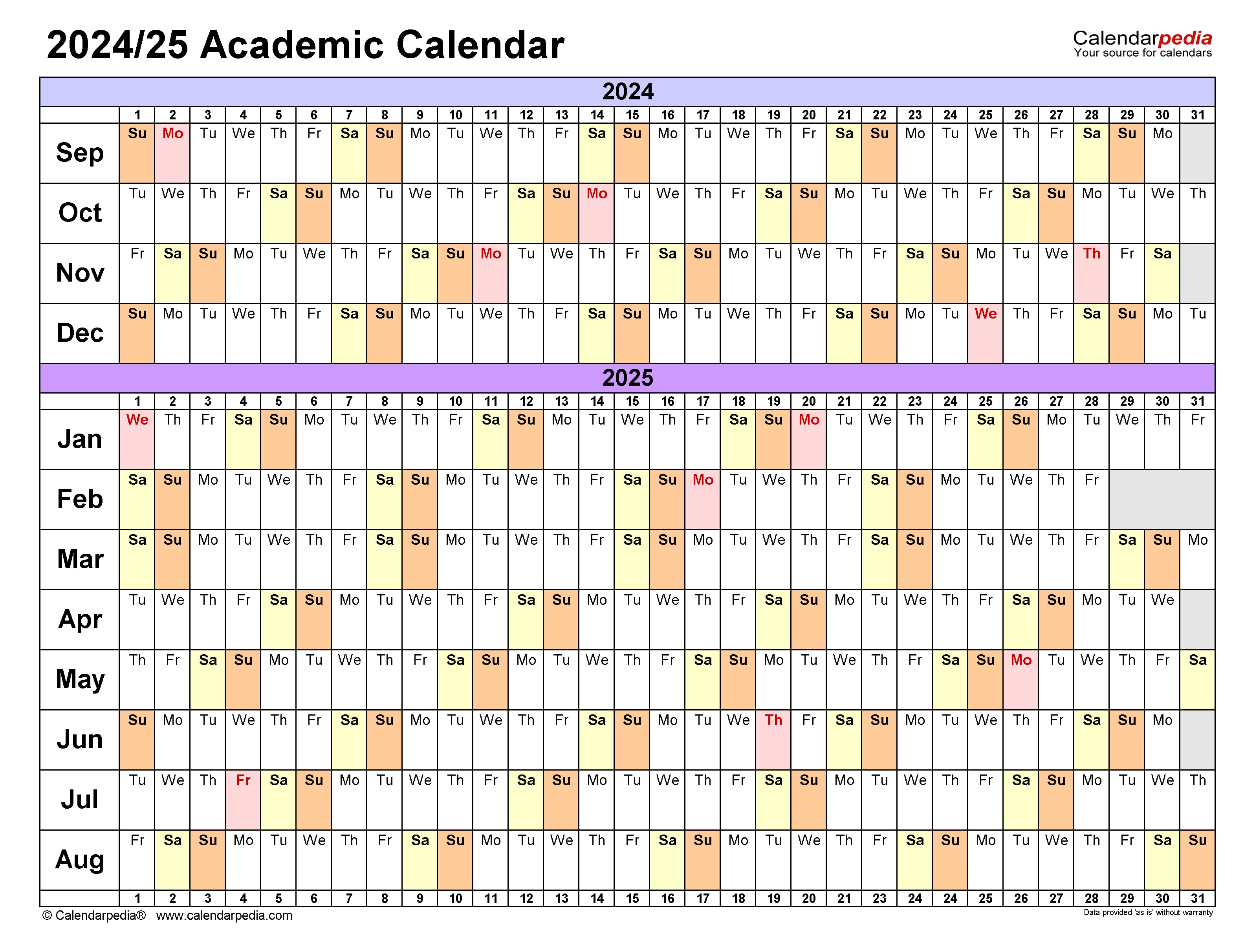 2024-2025 Aw Brown Academic Calendar Insights