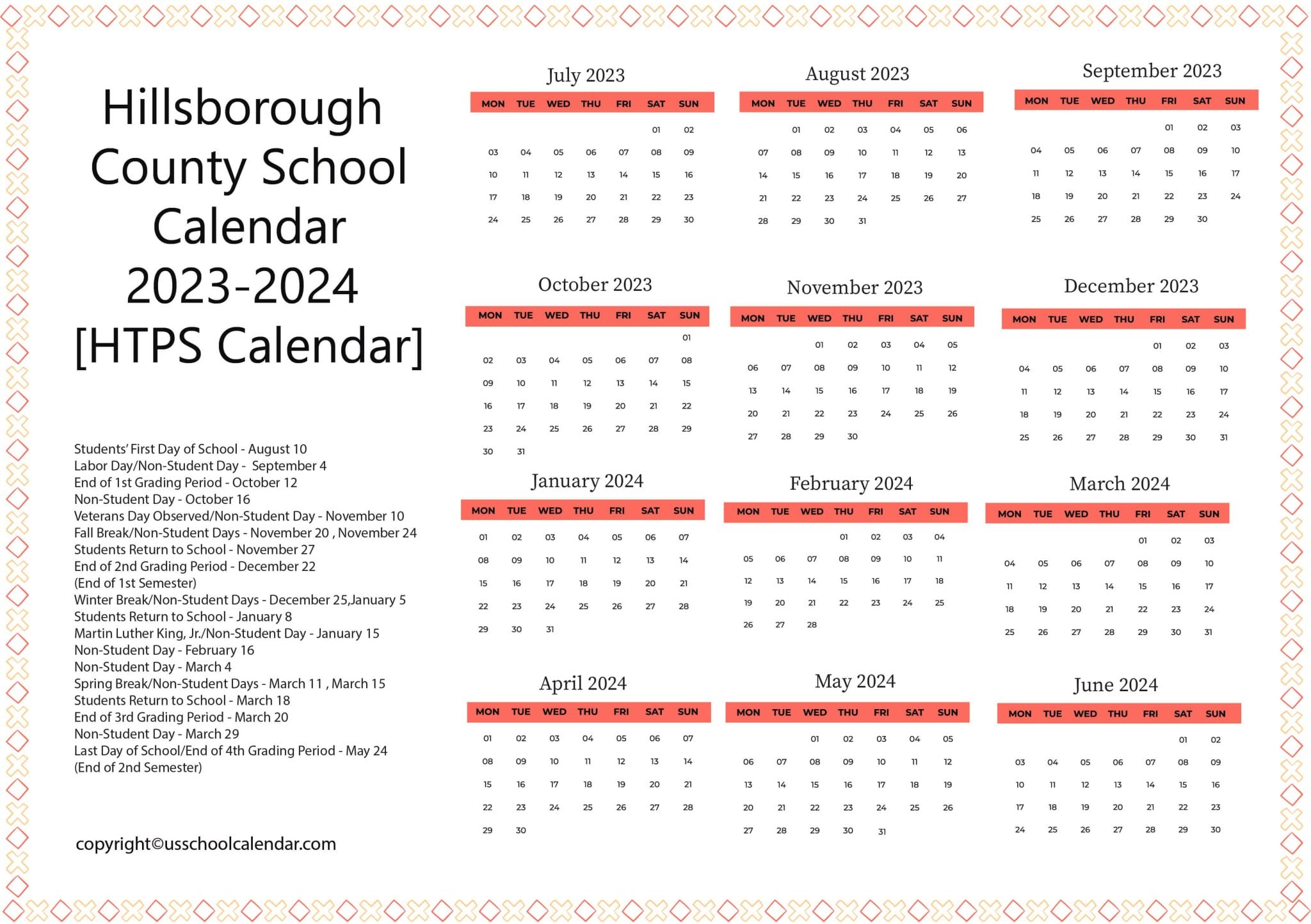 2024-2025 Employee Calendar Hillsborough County Public Schools Revealed