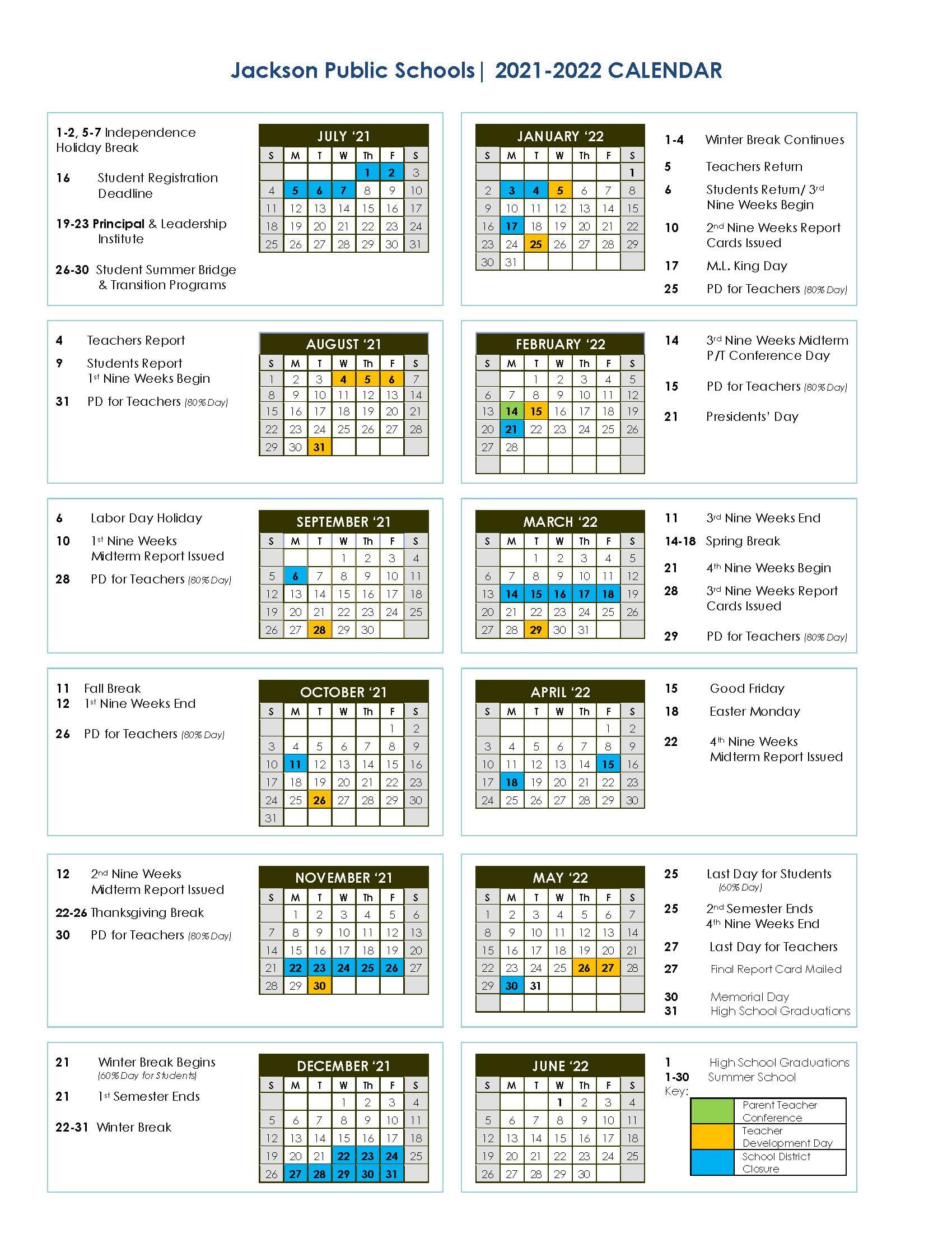 2024-2025 Jcps School Calendar At A Glance