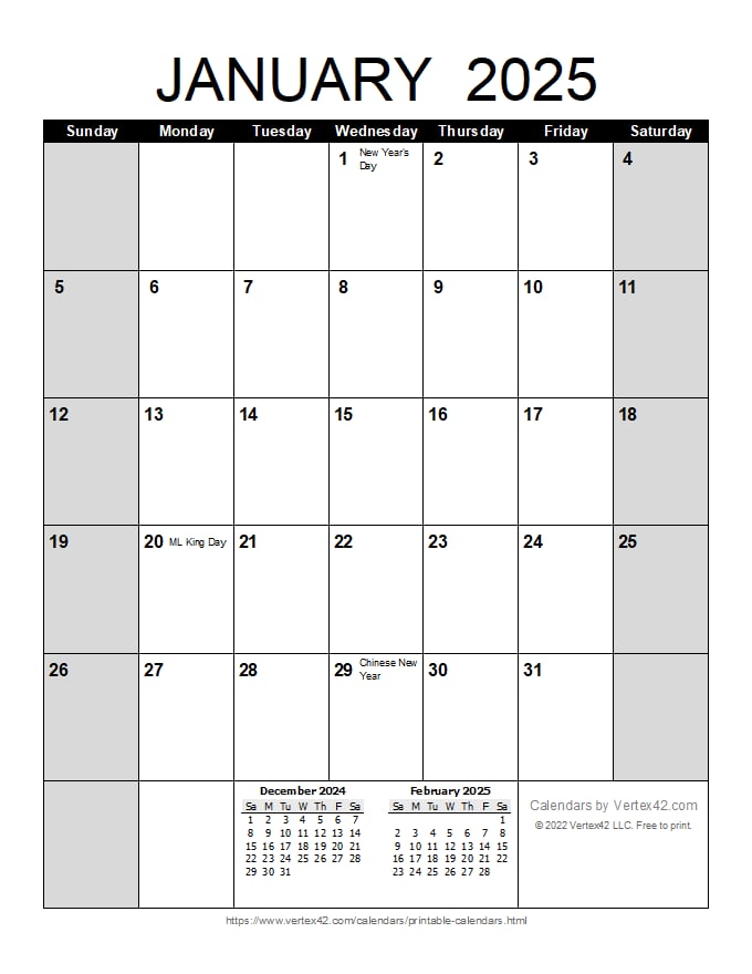 2025 Blank Calendar Free Pdf Download