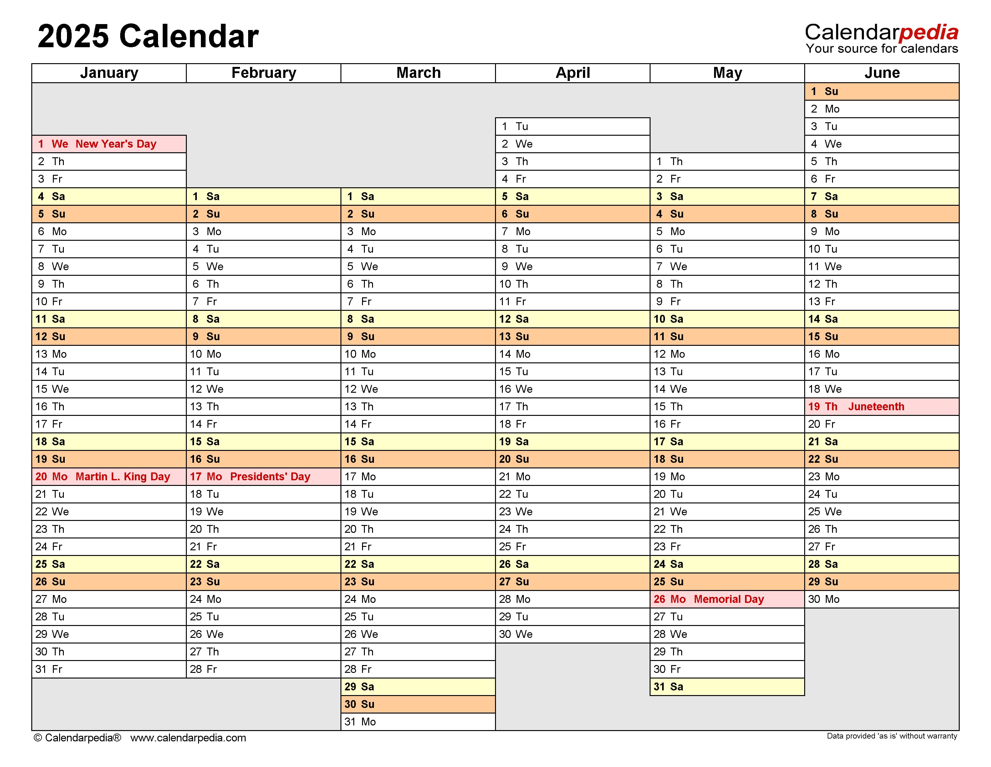 2025 Calendar Planning