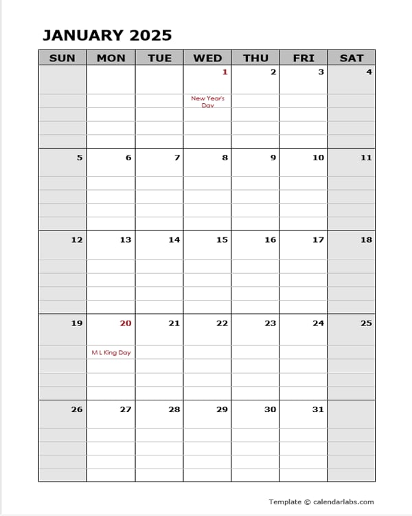 2025 Printable Calendar Templates And Planners