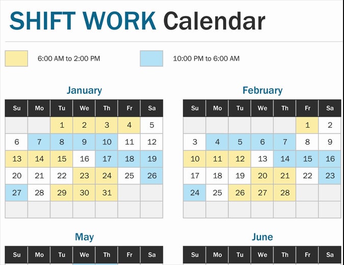 2025 Shift Work Calendar Template And Planning Guide