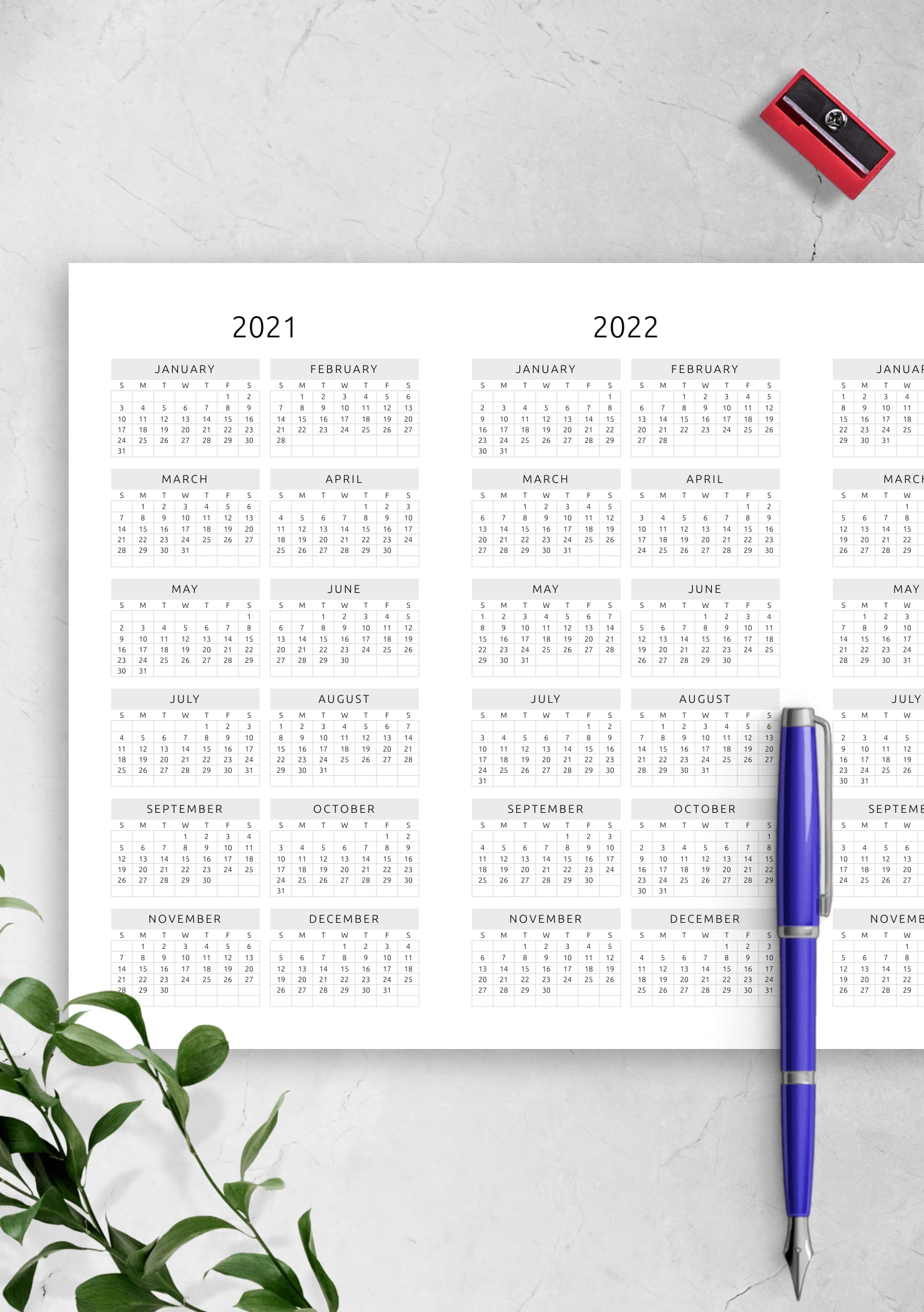 3-Year Calendar Planner