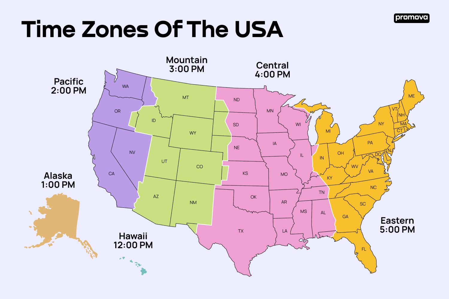 5 Time Zone Differences Hawaii To West Coast