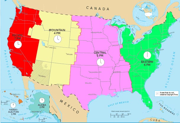 5 Time Zones Ahead Of Gmt