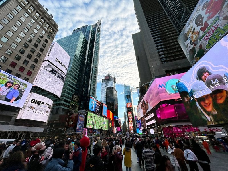 The iconic Times Square New Year's Eve ball drop