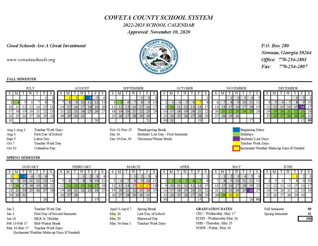 Utica Schools Calendar 2024-2025