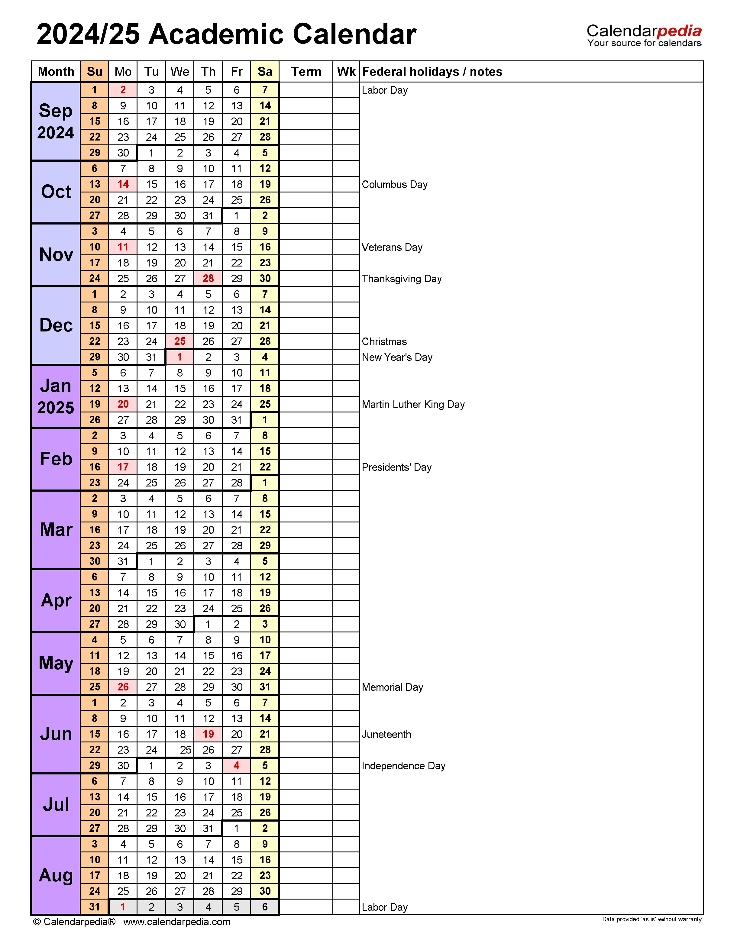 Academic Calendar 2024-2025: Key Dates And Planning Guide