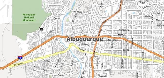 Albuquerque Street Map