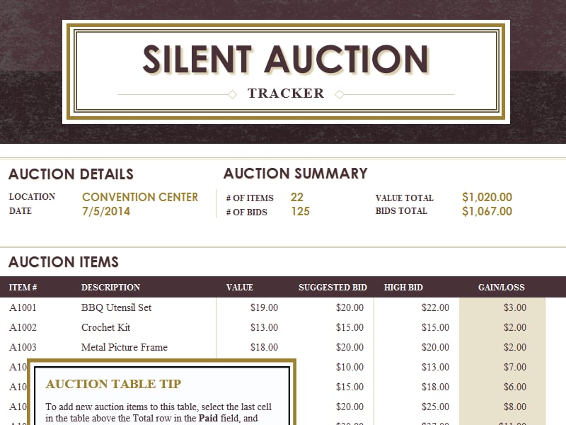 Auction Etiquette