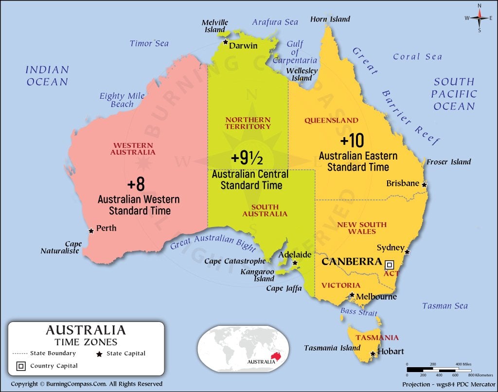 Australia Time Zones