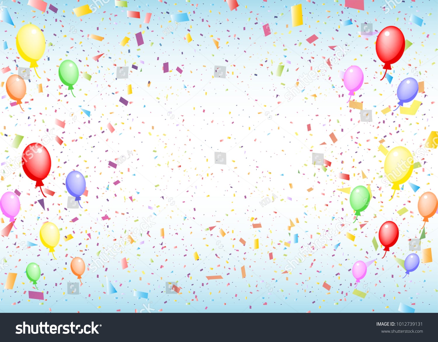 Balloons and Confetti Background