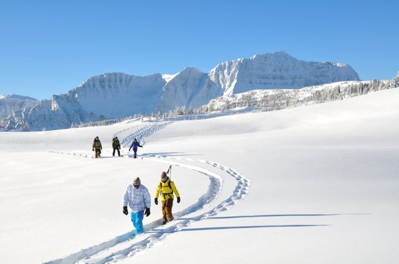 Snowshoeing in Banff on New Year's Eve