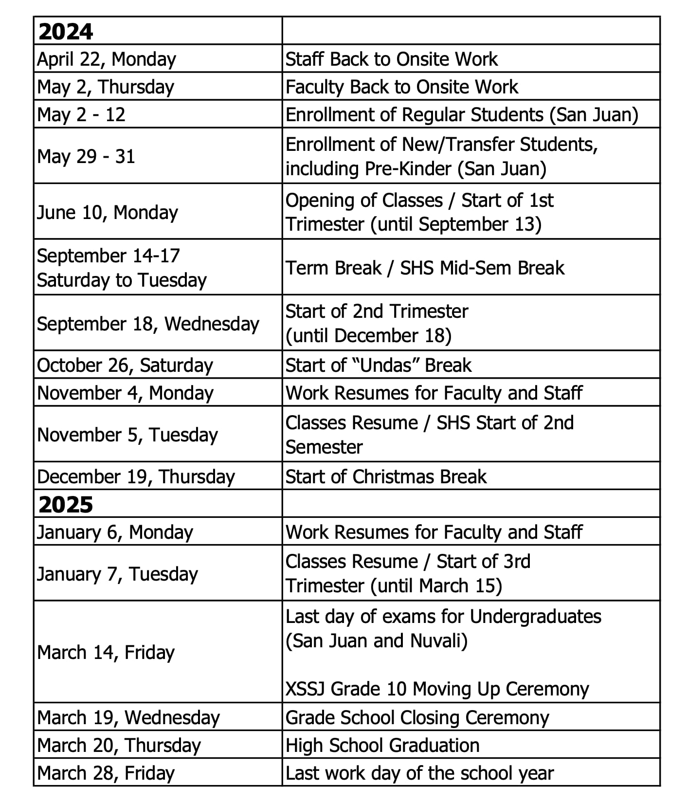 Bca 2025 Calendar: Key Dates And Events To Remember