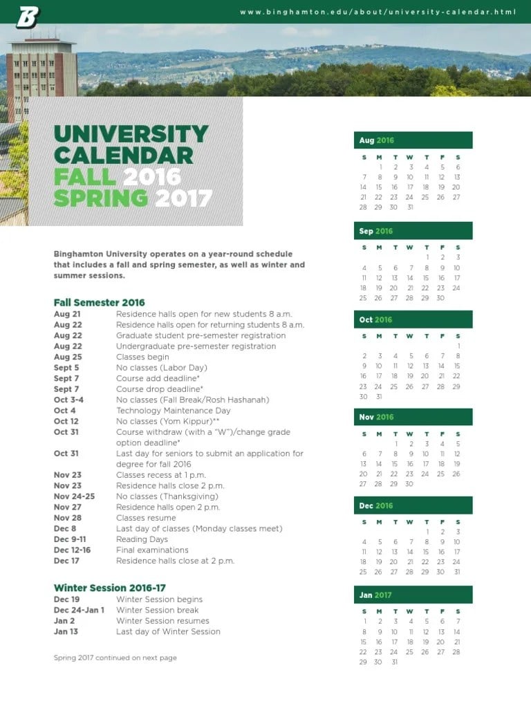 Binghamton University 2024-2025 Academic Calendar: Key Dates Revealed