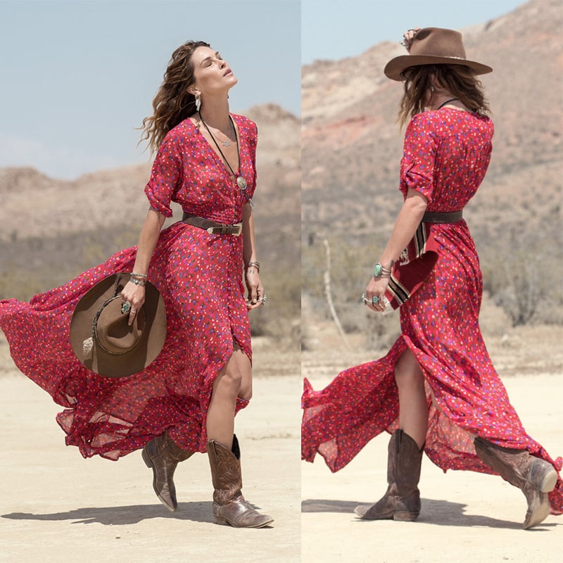 Boho-Chic Cowgirl Dress