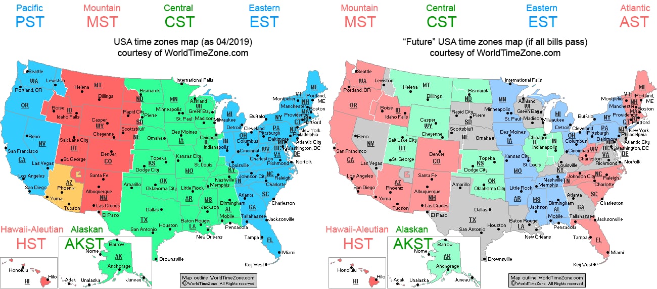 Boise Time Zone Map