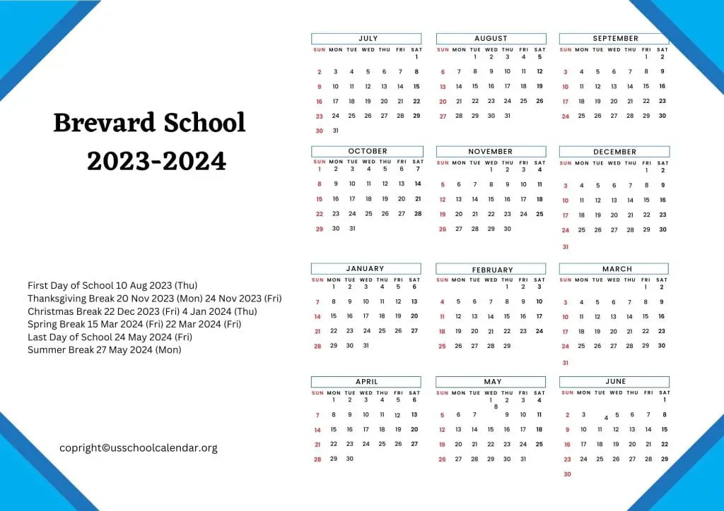 Brevard School Holidays