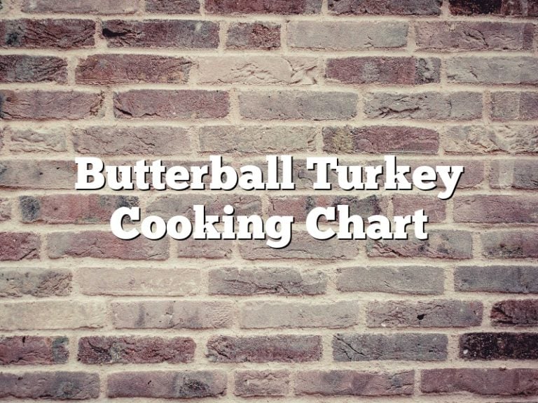 Butterball Turkey Cooking Time And Temperature Guide