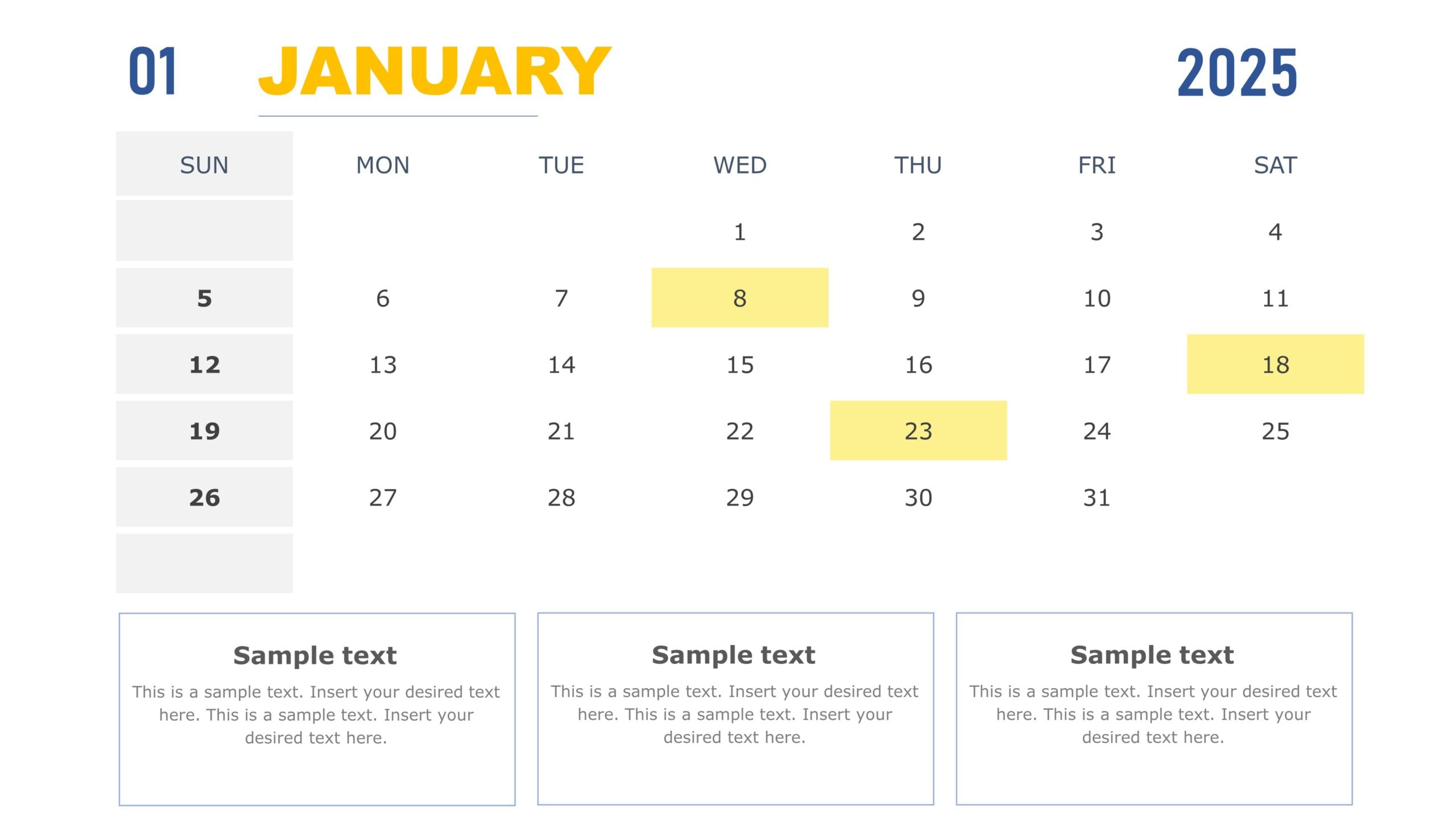 Calendar 2025 Powerpoint Templates And Designs