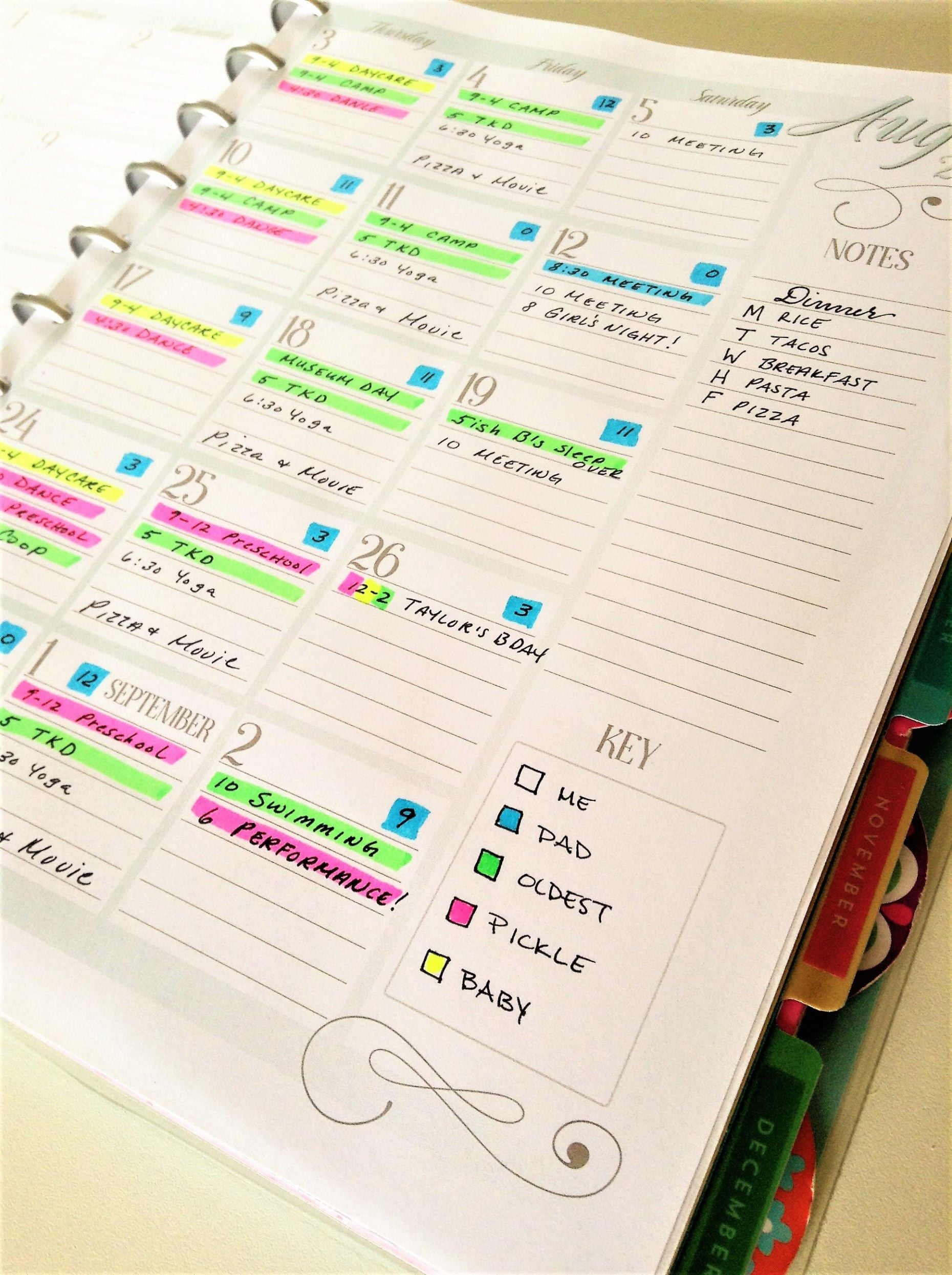 Calendar Organization Tips