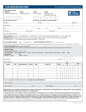 CCAC Registration Deadlines