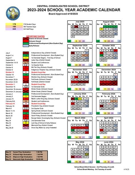 CCSD Calendar 2024-2025