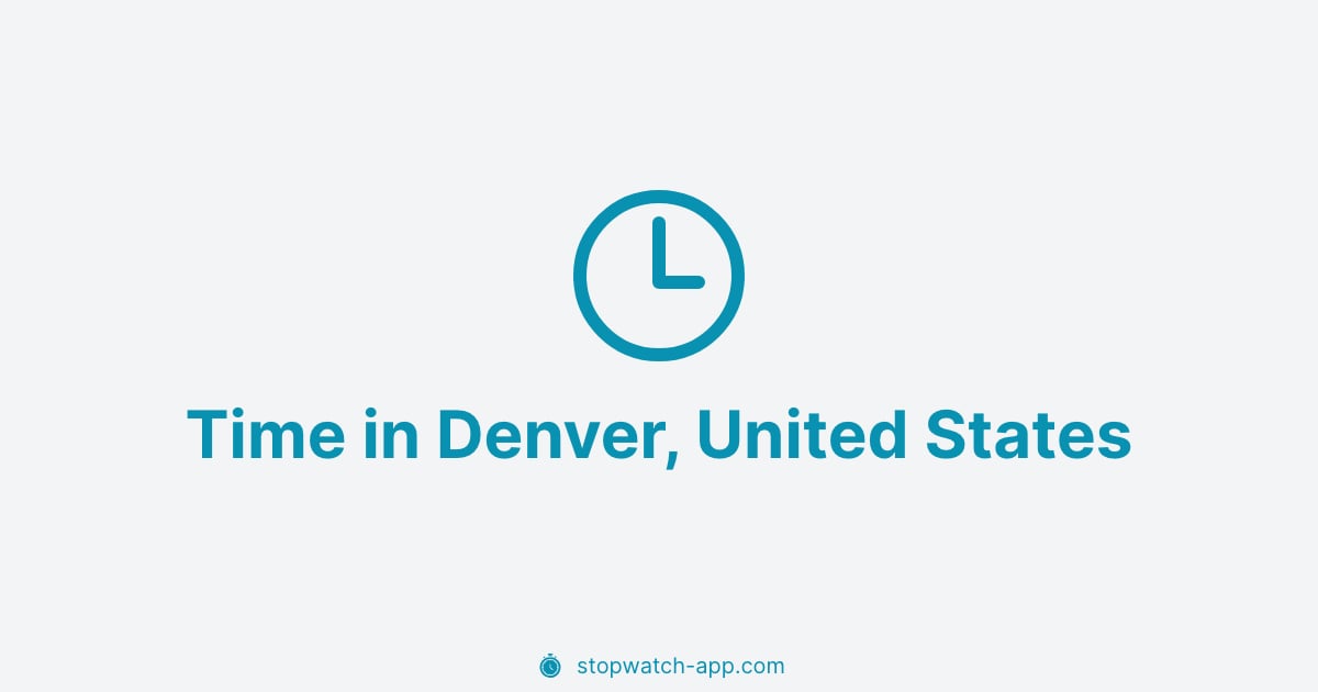 Check Current Time In Denver Now