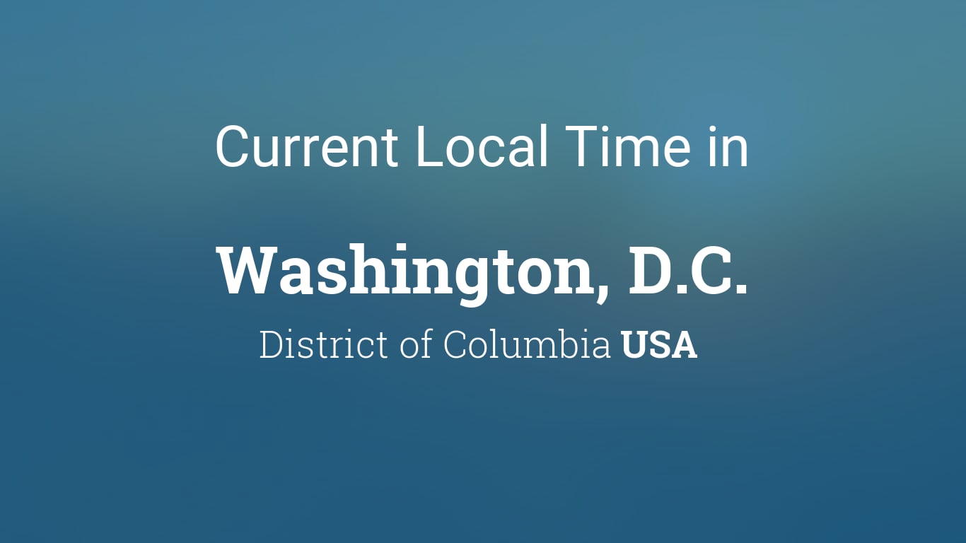 Check Current Time In Washington Now