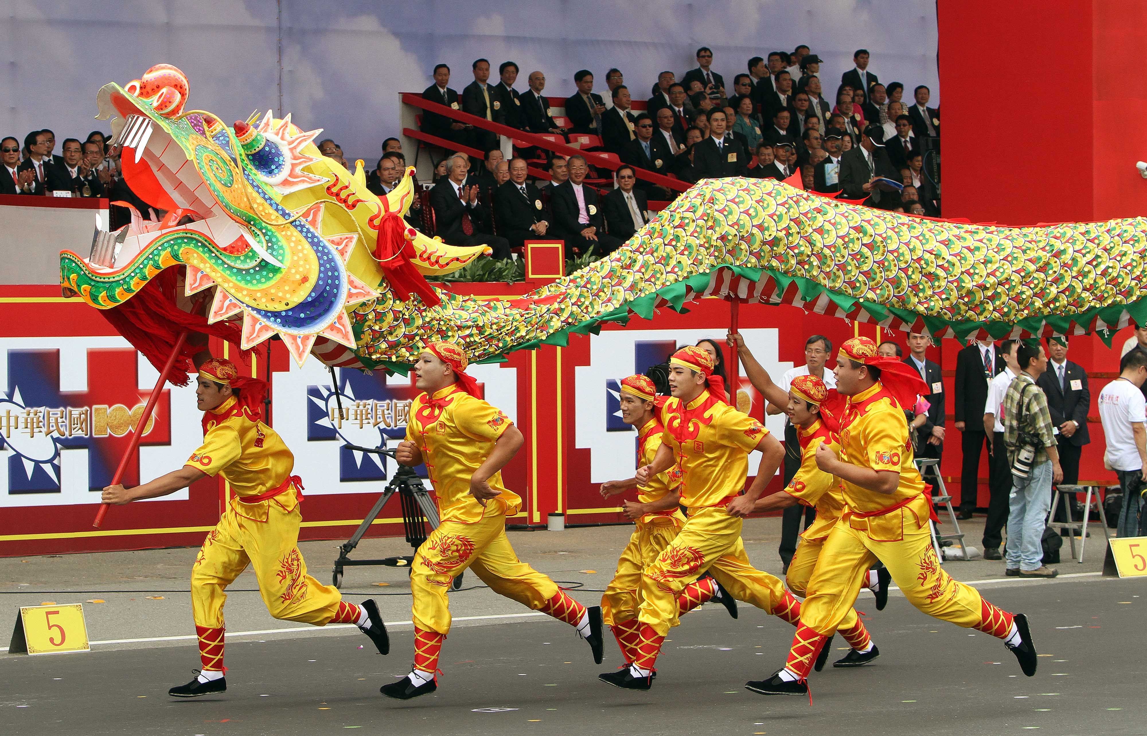 China New Year Dragon Dance