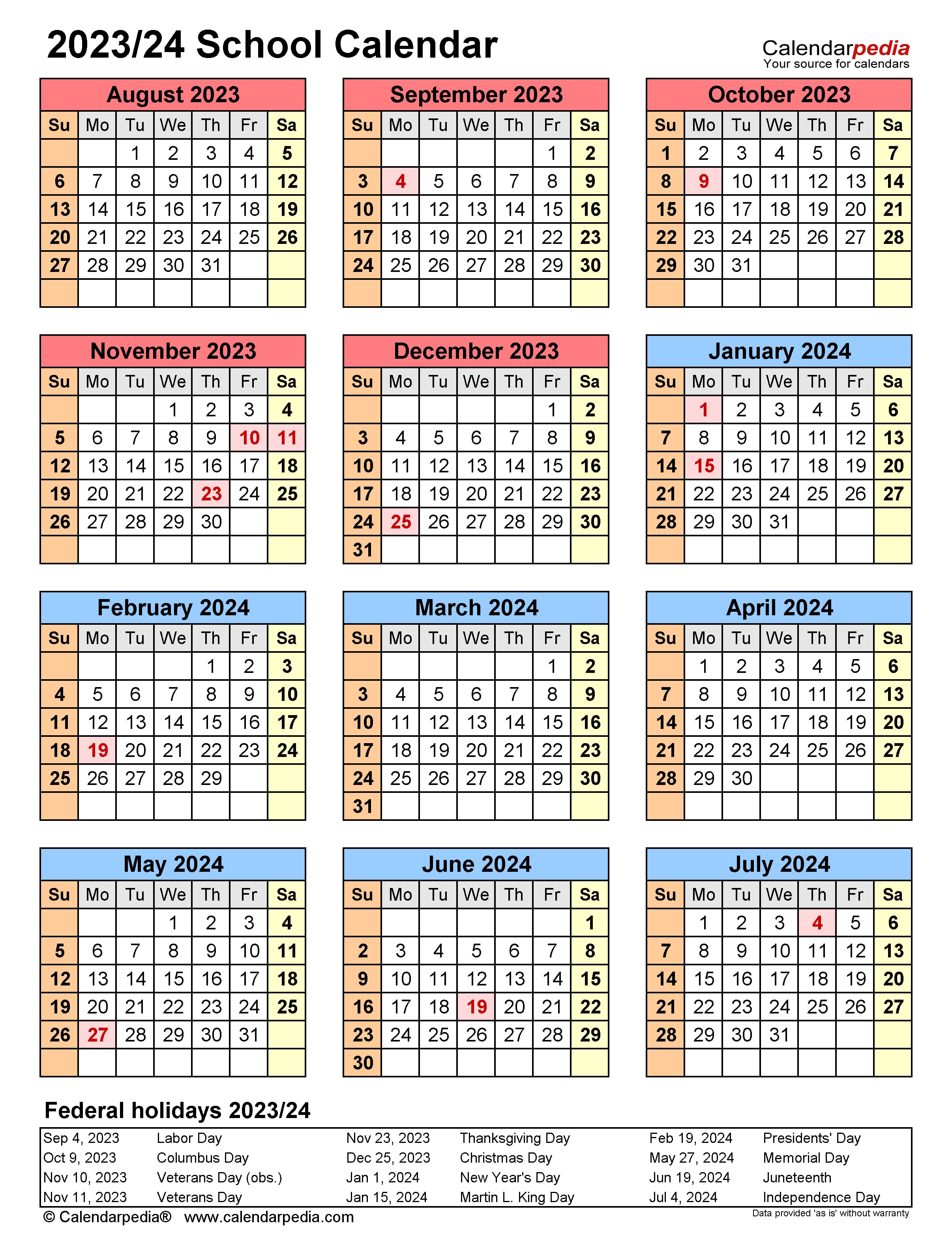 Coppell ISD Calendar 2024-2025 First Semester