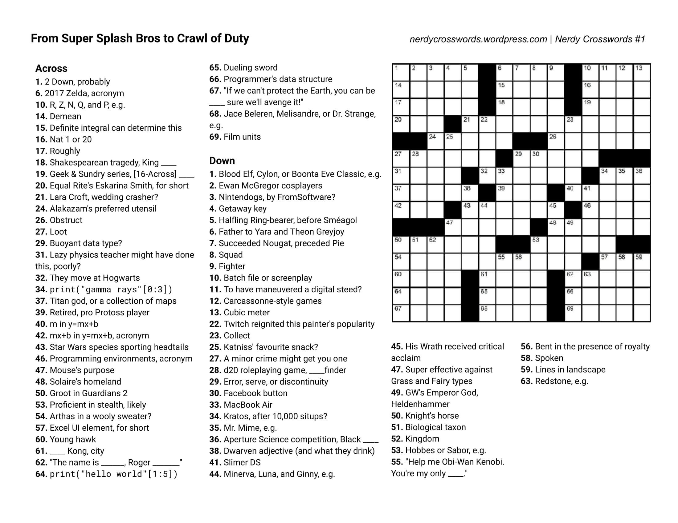 New York Times Crosswords Themes