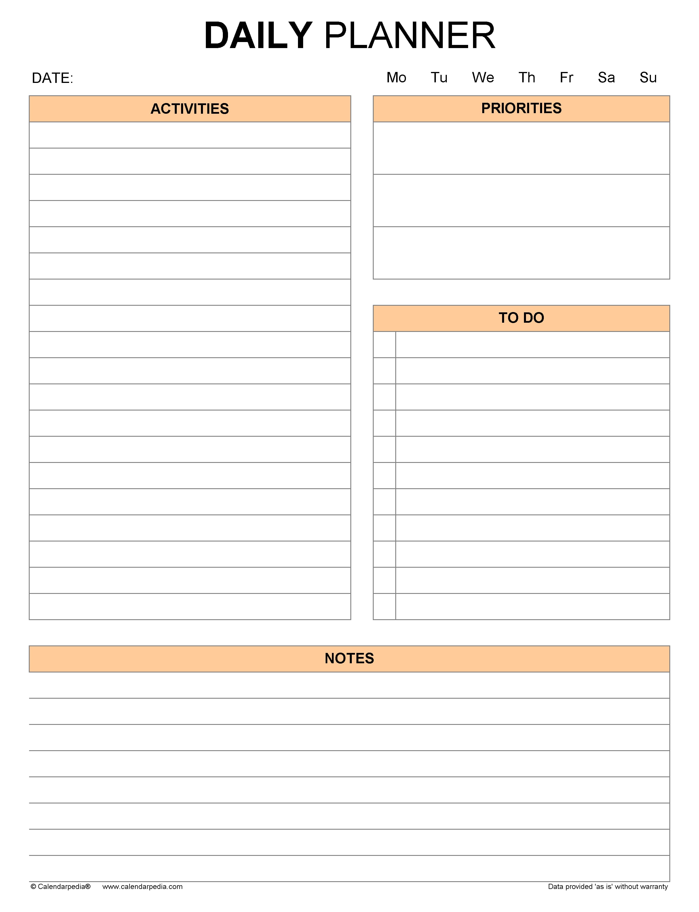 2025 Calendar with Daily Planner