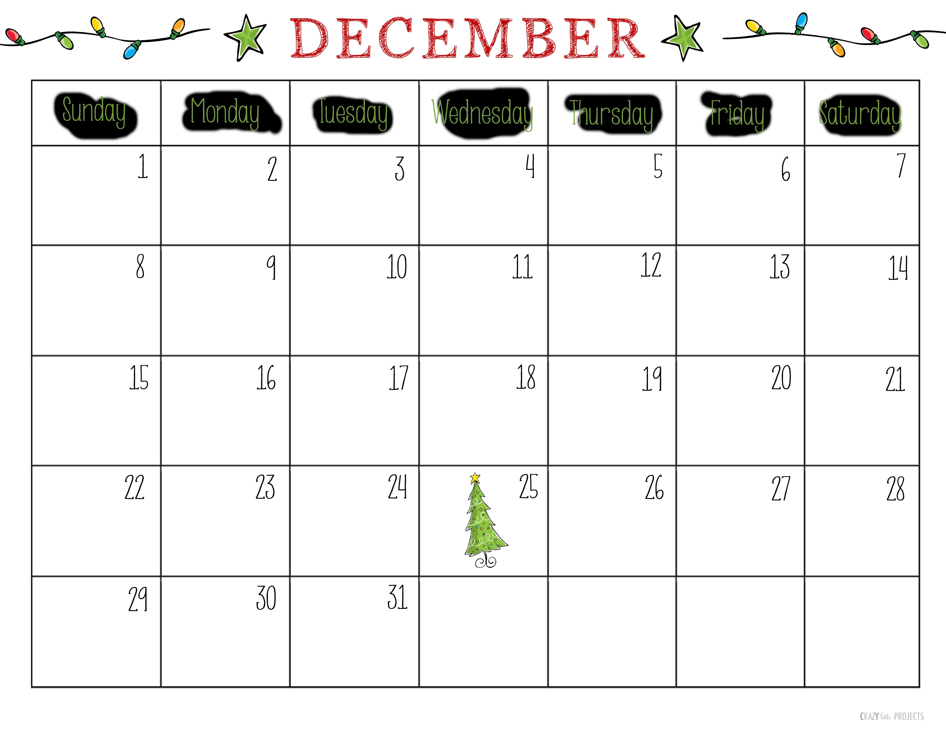 December 2025 Calendar