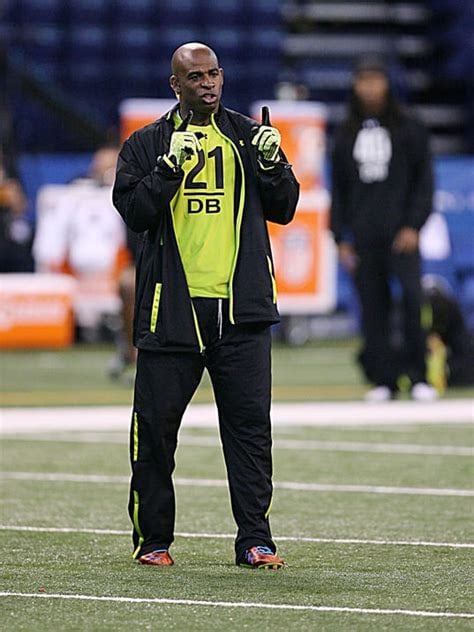 Deion Sanders at the NFL Combine