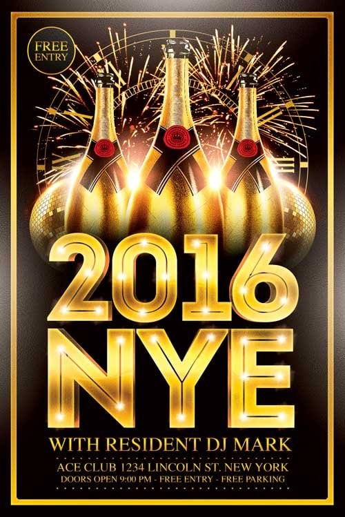 Design Amazing New Years Eve Flyers Easily