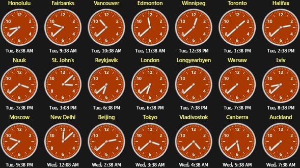 Time Zone Conversion with Desktop Widgets