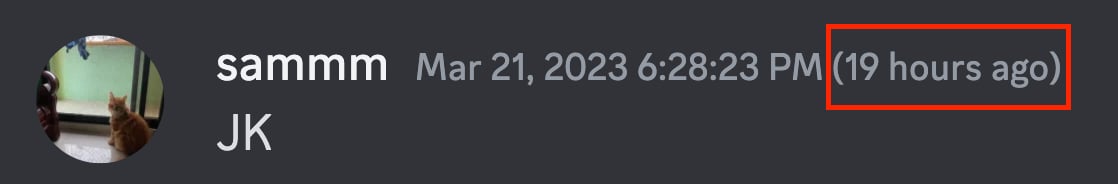 Discord Time Stamp Format