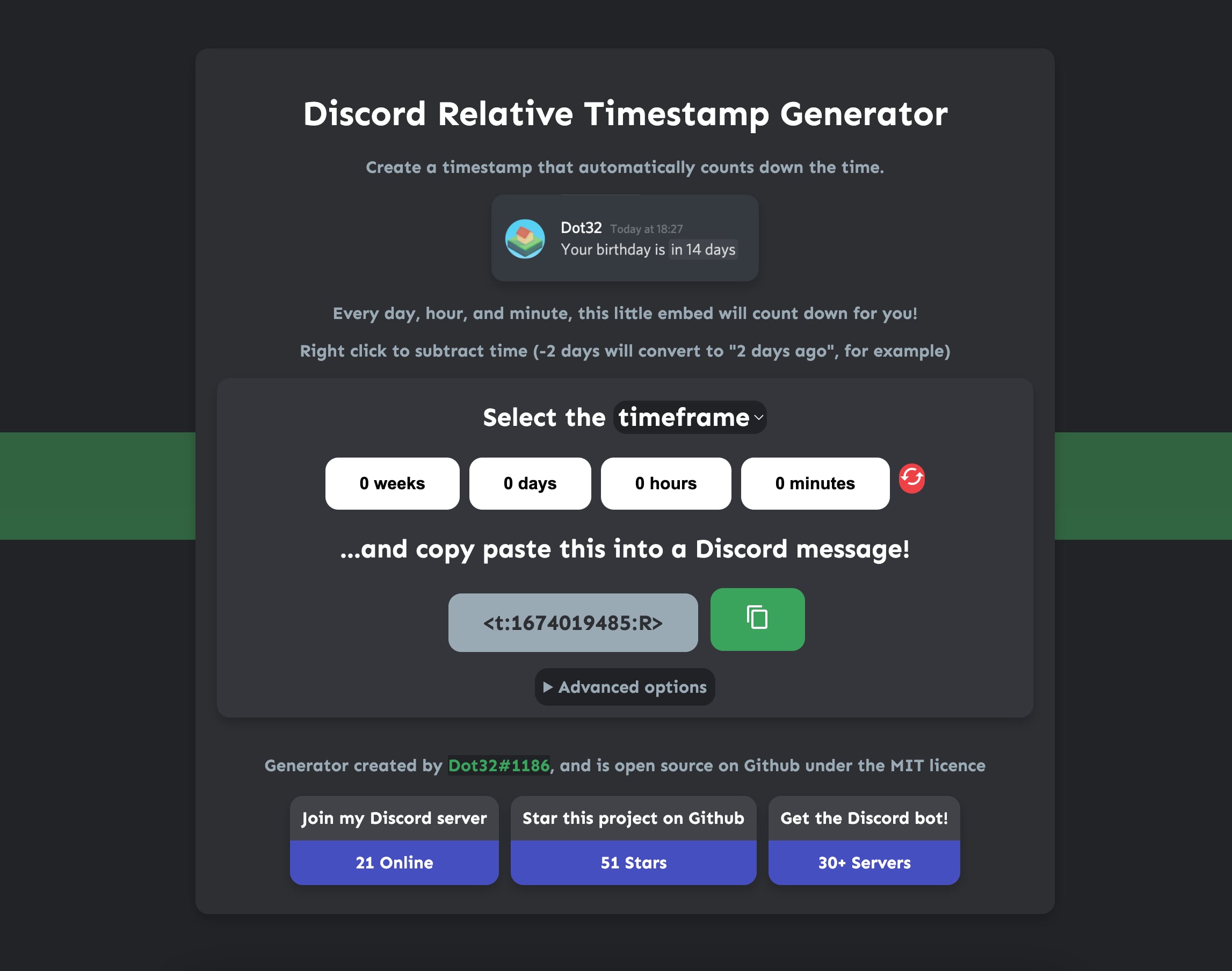 Discord Time Stamp Maker Tools