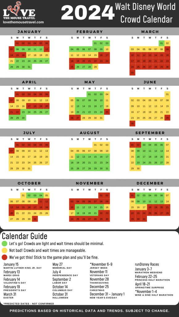 Understanding the Disney World Crowd Calendar