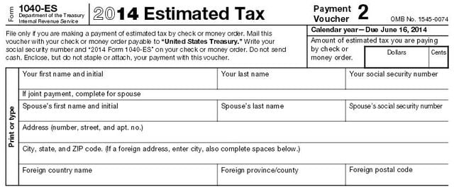 Estimated Tax Payments Due