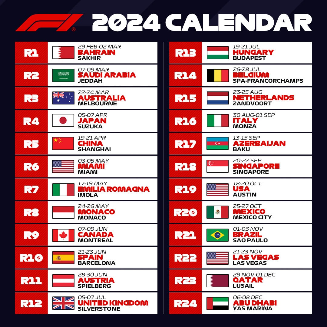 Download the 2023 F1 Calendar