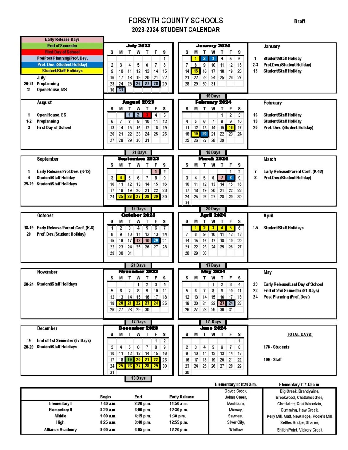 Fairfax County School Calendar 2024-2025 Important Dates