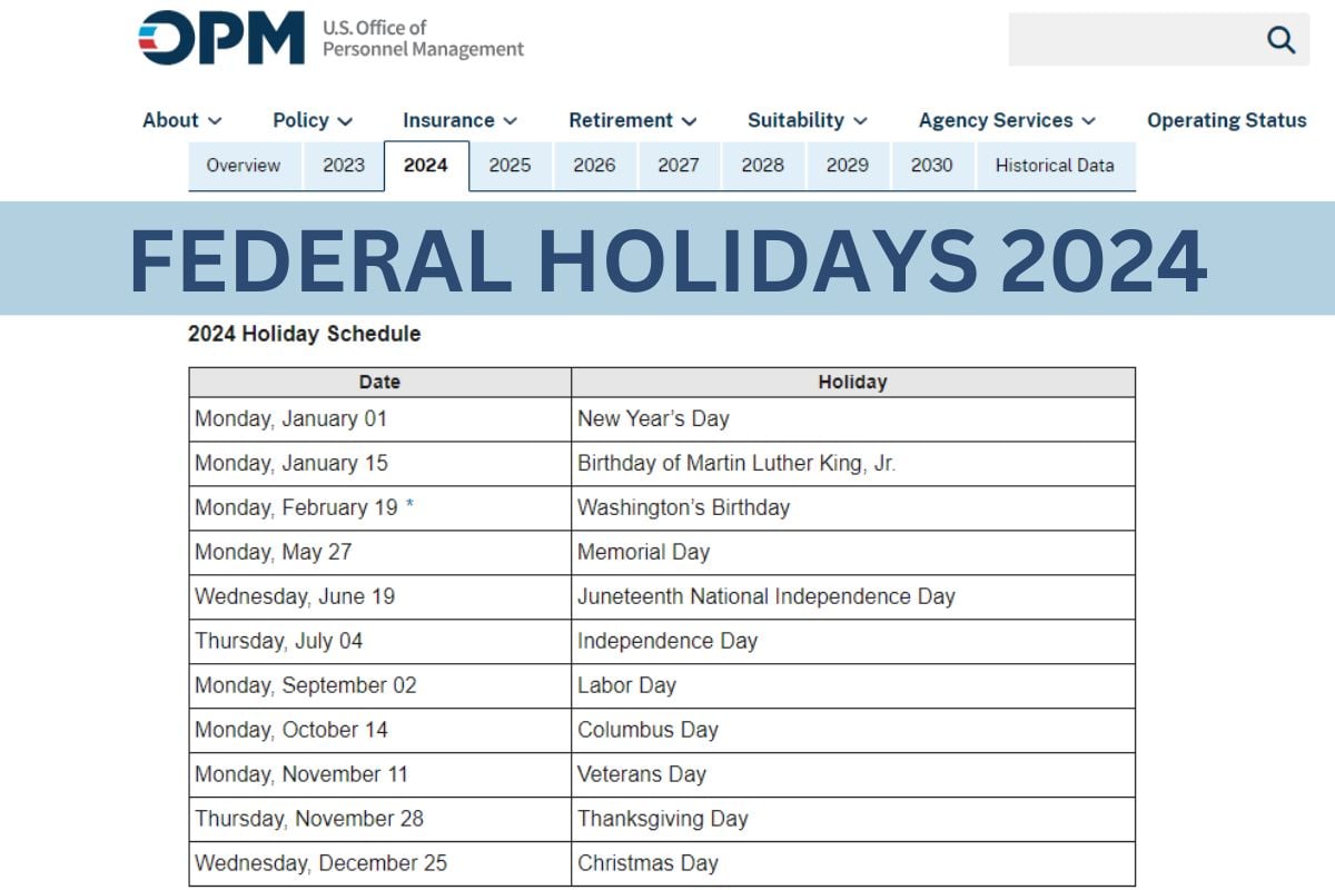 Federal Holiday Calendar