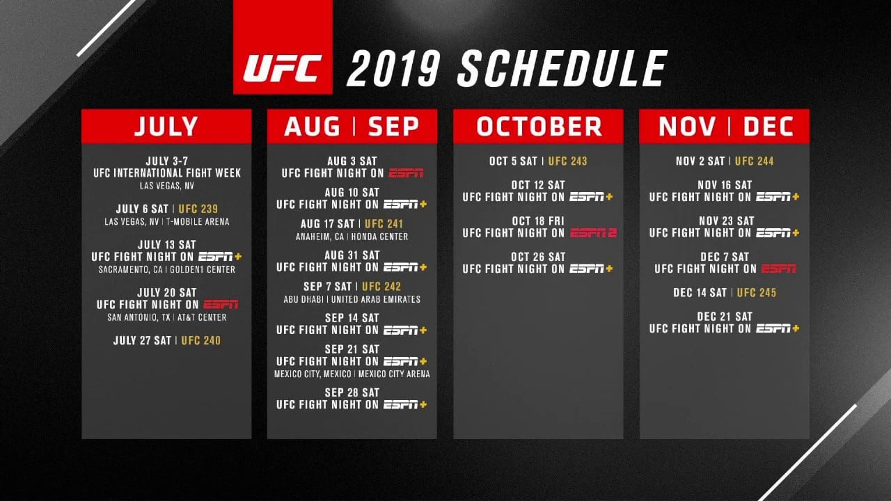 Fight Schedule Website