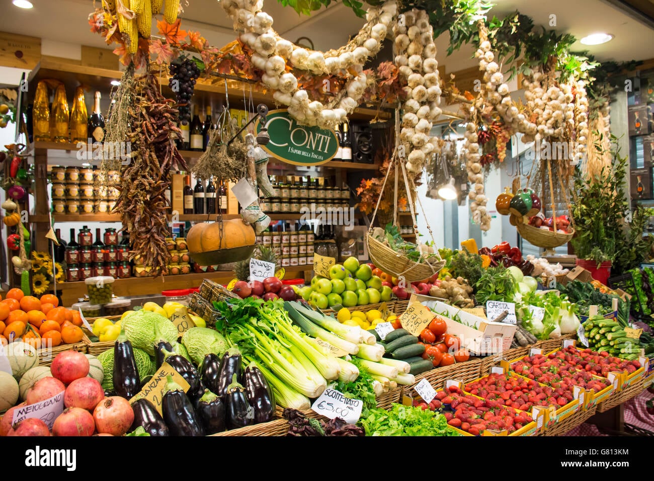 Local markets in Florence, Italy