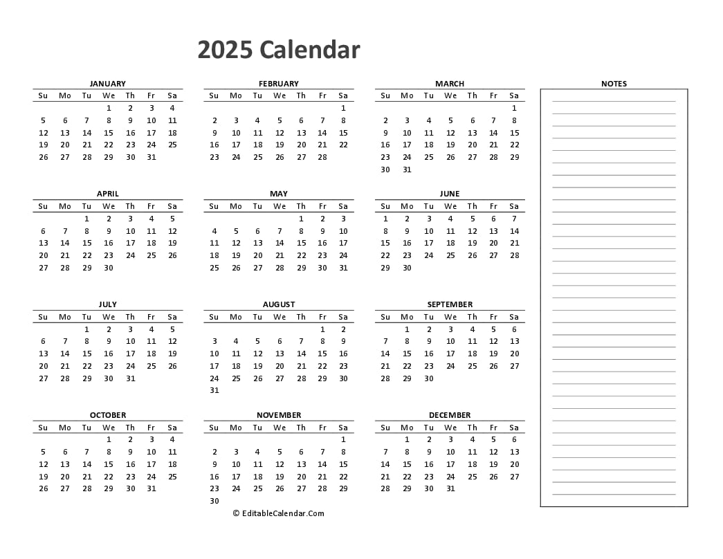 Get Your Free 2025 Calendar Printable Pdf Now