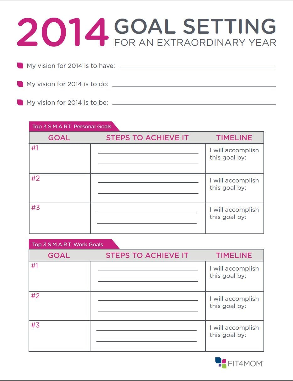 2025 Calendar with Goal Setting Template