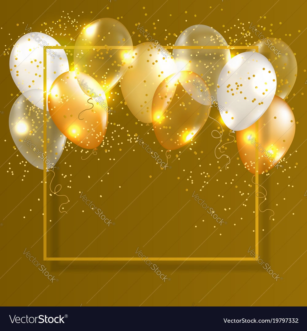 Gold Balloons Background